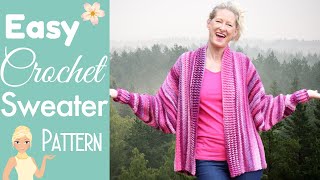 How to Crochet a Sweater for Beginners - The Tammy Sweater