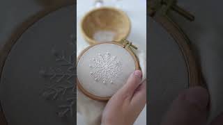 Embroidered snowflake with beads