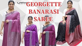 Sarees Collection - Semi Banarasi in Georgette #sari #saree