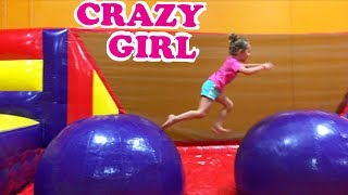 CRAZY INDOOR PLAY PLACE!!! Giant Bounce Houses \u0026 Obstacle Course Birthday Party + CUT FINGER INJURY