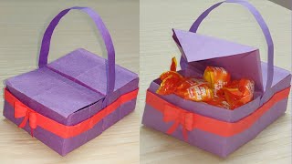 DIY Candy Basket|| How to make Paper Basket|| Paper Crafts|| All in All