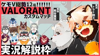 【VALORANT カスタムマッチ】解説実況席!   ケモV紅白戦！VALORANT！【紅白戦】【トラド悶々/熊谷重吾】