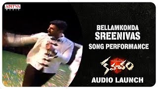 Bellamkonda Sreenivas Song Performance On Stage @ Kavacham Audio Launch