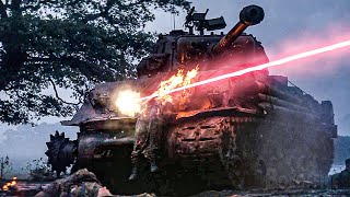 Le tank de Brad Pitt prend un bataillon allemand en embuscade | Fury |