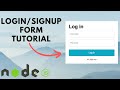 Login and Signup tutorial with nodejs, express & mongodb
