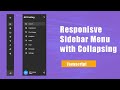 Sidebar Menu with Collapsing using JavaScript | Responsive Side Navigation Bar in HTML  | Devscore