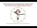 Flash Tutorial Analog Clock Actionscript 3.0 CS5.5 CS4 CS3 Round Wall Clock Animation