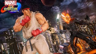 Marvel vs Capcom Infinite Arcade Mode Ryu, Ghost Rider