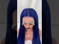 blue wig 100% human hair