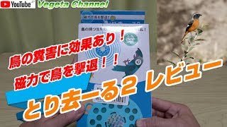 鳥の糞害に効果あり！磁力で鳥を撃退！！とり去ーる２ レビュー