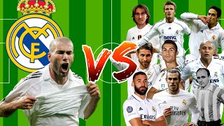 Zinedine Zidane vs Real Madrid Legends (R9-Ronaldo-Beckham-Raul-di Stefano)