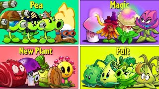 4 Team PEA x NEW PLANTS x MAGIC x PULT Battlez - PvZ 2 Team Plant vs Team Plant