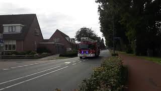 Prio 1 brandweer Baarn (BRN751) met spoed naar een gebouwbrand in Bunschoten-spakenburg