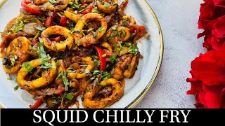 Goan Squid Chilly Fry Recipe | Quick \u0026 Easy Squid Chili Fry Recipe | Goan Squid Recipe - By Natasha