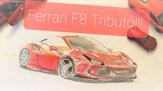 How to Draw a Realistic Ferrari F8 Tributo