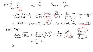 Tests for Convergence of Series | Calculus 2 | Practice Problems | Part 1