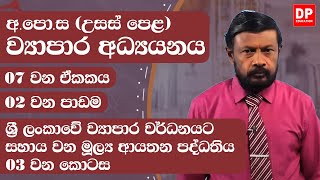 07 වන ඒකකය | 02 වන පාඩම - ශ්‍රී ලංකාවේ ව්‍යාපාර වර්ධනයට සහාය වන මූල්‍ය ආයතන පද්ධතිය - 03 වන කොටස