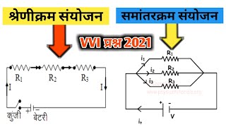 श्रेणीक्रम संयोजन,समांतरक्रम संयोजन, shrenikram sanyojan,samantar kram sanyojan