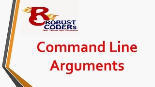 Command Line Arguments in java | Robust Coders