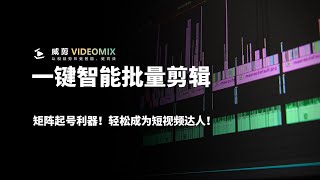 28、抠人像换背景——威剪Videomix短视频一键智能AI剪辑大师一键批量剪辑