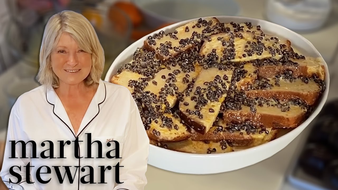 Martha Stewart Makes Her Bread Pudding Recipe | Homeschool With Martha ...