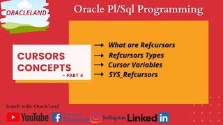 Oracle PL/SQL Tutorial For Beginners | Cursors in Oracle-Part 4 | Ref Cursors in Oracle with example