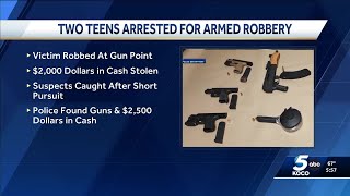 Two Tulsa Teens Arrested For Armed Robbery
