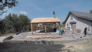 TIMELAPSE - Building a Custom Cedar Gazebo In 7 Minutes