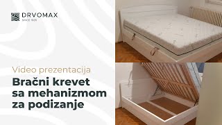 BRAČNI KREVET sa MEHANIZMOM za DIZANJE /Kreveti DRVOMAX/