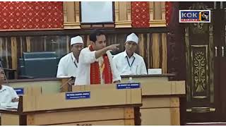 MAHARAJA REPLY TO BJP MDCs, in Budget Session of TTAADC. On the Helicopter used and Budget issue