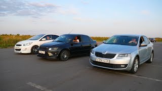 Самый БЫСТРЫЙ Hyundai Solaris в России!!! Lada Priora, Octavia A7 1.4T, Granta Sport, Golf