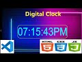 How to Create Digital Clock in HTML  CSS  and Java Script  #digitalclock #htmlcssjavascript