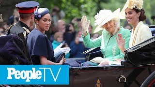 Why Meghan Markle & Harry Stood So Far From Kate Middleton & Prince William On Balcony | PeopleTV