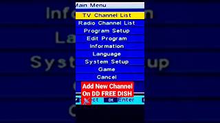 How to add new channel in DD free dish #shorts #ddfreedish