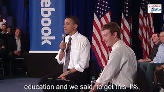 Learn English with President Obama and Mark Zuckerberg at Facebook Town Hall - English Subtitles
