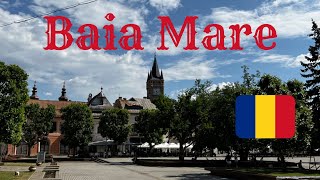 Romania walking Baia Mare old town center