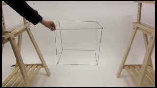 Physical wire-frame cube