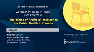 The Ethics of Artificial Intelligence for Public Health in Canada