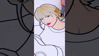 Taylor Swift 🎵 #coloringpages #ohuhumarkers #art #drawing #taylorswift #coloring #satisfying