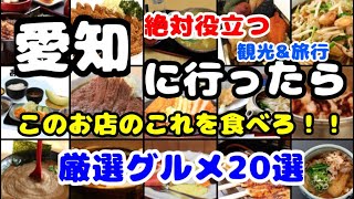 愛知県【厳選グルメ20選】このお店のこれを食べろ！観光客におすすめ！有名店の名物料理紹介！絶対見るべき動画！