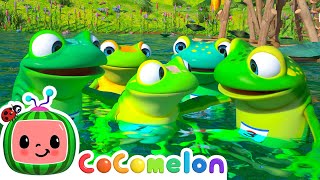 Five Little Speckled Frogs | Lellobee by CoComelon | Sing Along | Nursery Rhymes and Songs for Kids