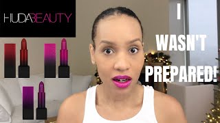 First Impression | HUDA BEAUTY Power Bullet Metallic Lipstick | NYE | Cake Day | After Party