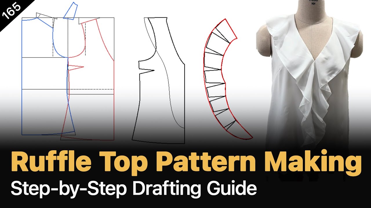 How To Create Ruffle For Any Tops Custom Measurement Pattern Tutorial