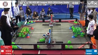 Highest Points Match in TAI-VEX MS League  | 77701A 78181A 89089Y 89089Z | VEX Over Under 2023-2024