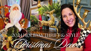 THRIFTING FOR CHRISTMAS DECOR 2024! Holiday Thrift with Me + Thrift Haul \u0026 Style