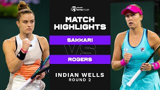 Maria Sakkari vs. Shelby Rogers | 2023 Indian Wells Round 2 | WTA Match Highlights