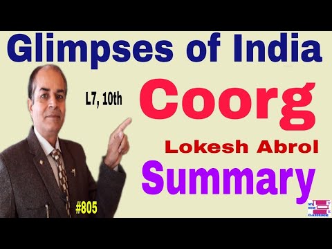 Coorg Class 10 Summary By Vijay Kumar - YouTube