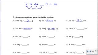 Metric Mania Conversion Practice - Key