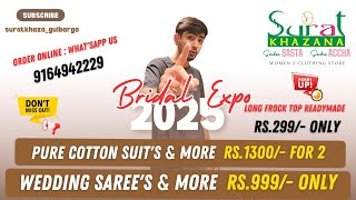 🎉Cotton Suits at ₹1300 for 2 Readymade Long Frocks at just ₹299!🛍️ Wedding Sarees at just ₹1000! 👰✨