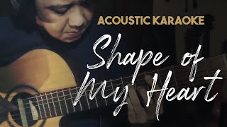 Sting - Shape of My Heart (Acoustic Guitar Karaoke Backing Track With Lyrics)